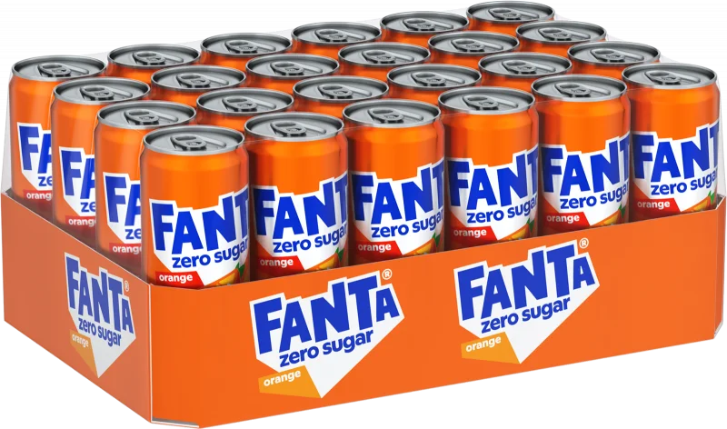 Fanta Orange Soda 330ml Can (Pack of 6)