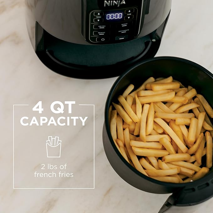 Ninja | Air Fryer | 4 QT Capacity | 4-in1 Roast, Crisp, Roast, Reheats, & Dehydrates
